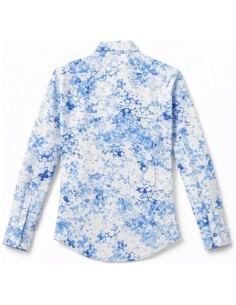 Chemise Adrien Motif Japonais Bleu – CIBLE ROUGE 2