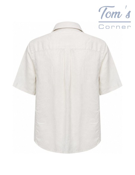 Chemise Lin Blanc Manches Courtes — Fynch Hatton