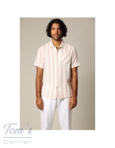 Chemise Rayée Col Camp Coton — Deeluxe