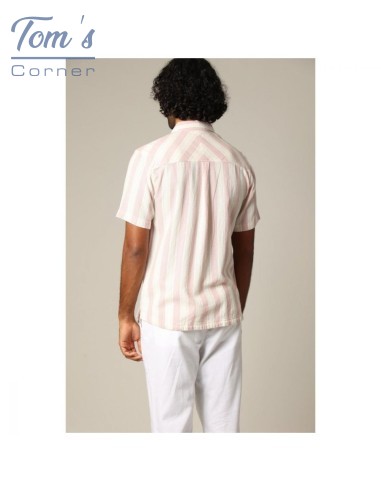 Chemise Rayée Col Camp Coton — Deeluxe