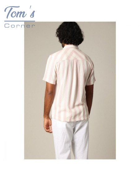 Chemise Rayée Col Camp Coton — Deeluxe