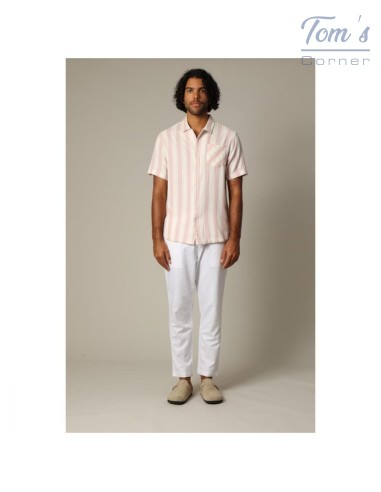 Chemise Rayée Col Camp Coton — Deeluxe
