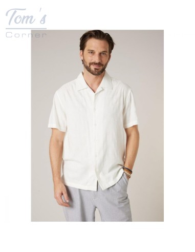 Chemise Manches Courtes Blanc Fluide — Deeluxe