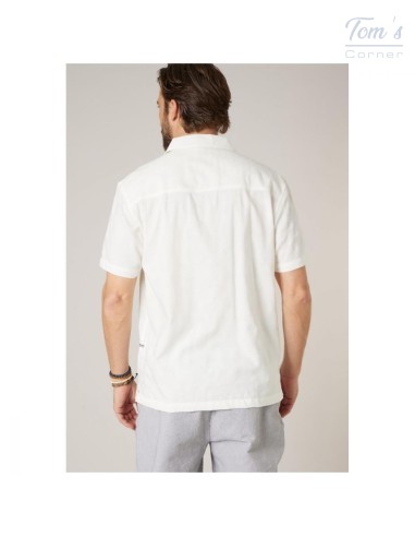 Chemise Manches Courtes Blanc Fluide — Deeluxe