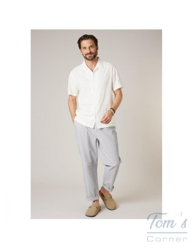 Chemise Manches Courtes Blanc Fluide — Deeluxe