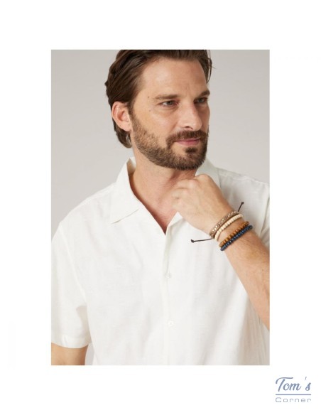Chemise Manches Courtes Blanc Fluide — Deeluxe