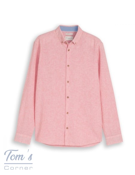 Chemise Lin-Coton Rayée Rose — TOM TAILOR