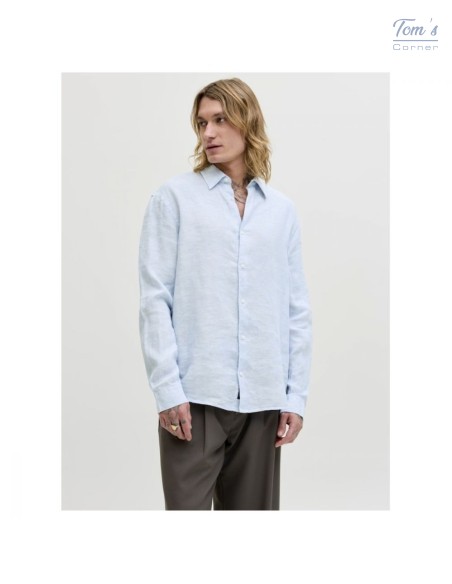 Chemise Lin Bleu Ciel Homme — Jack&Jones Premium